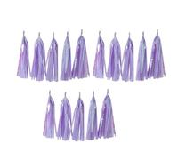 pumpumlia Paquete de 3 15 borlas de papel personalizables, suministros de fiesta para cumpleaños, bodas, decoraciones temáticas, proyectos de manualidades, guirnaldas de borlas de papel