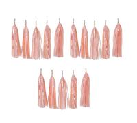 pumpumlia Paquete de 3 15 borlas de papel personalizables, suministros de fiesta para cumpleaños, bodas, decoraciones temáticas, proyectos de manualidades, guirnaldas de borlas de papel