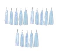 pumpumlia Paquete de 3 15 borlas de papel personalizables, suministros de fiesta para cumpleaños, bodas, decoraciones temáticas, proyectos de manualidades, guirnaldas de borlas de papel