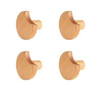 pumpumlia Paquete de 4 tiradores de madera de un solo agujero para cajones seguros para muebles de almacenamiento de guardería, fácil instalación, herrajes de madera de un solo agujero