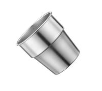 pumpumlia Paquete de 6 tazas de café de metal con textura de acero inoxidable 304, adecuadas para actividades al aire libre, vasos de metal