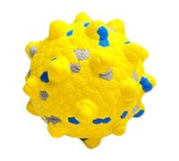 pumpumlia Pelota de juguete para perros resistente a las mordidas para masticadores agresivos con textura de limpieza de dientes y diseño de alto rebote para dentición de perro bola de goma