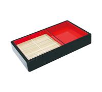 pumpumlia Plato de fideos fríos para sushi con tapete de drenaje, bandeja de aperitivos, plato de sashimi para reuniones de Año Nuevo, fiesta, cocina, para el hogar, fiestas, reuniones, restaurantes