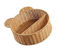 pumpumlia Práctica cesta de ratán resistente para colgar en la pared para plantas pequeñas y libros, estante flotante decorativo para el hogar