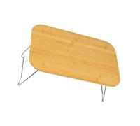 pumpumlia Práctica mesa plegable de bambú, accesorio de camping de diseño portátil, para estaciones de trabajo de cocina al aire libre, configuración de viajes, solución de almacenamiento plegable