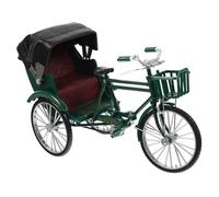 pumpumlia Réplicas clásicas de triciclo modelo a escala 1:10 hechas a mano de hierro Rickshaw, decoración para sala de estar, estante de exhibición, regalo aficionado, decoración clásica de modelo de