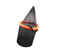 pumpumlia Soporte de pesca plegable, jaula de red de peces vivos, cesta de cebos de pesca flotante, malla portátil, bolsa de almacenamiento de aterrizaje de malla portátil