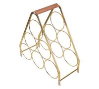 pumpumlia Soporte para botellas de vino de 3 niveles con diseños triangulares únicos, apto para armarios interiores o bodegas, estante de vino de metal
