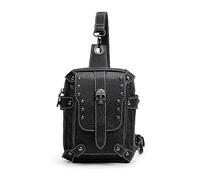 pumpumlia Steampunk - Bolso bandolera para mujer, niña, motocicleta, cintura, teléfono celular, estilo vintage, para axilas, Black, One Size