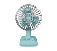 pumpumlia Ventilador de escritorio de metal retro en miniatura recargable por USB, dispositivo de refrigeración de 3 velocidades, escritorio USB retro para oficina
