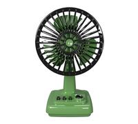 pumpumlia Ventilador de escritorio de metal retro en miniatura recargable por USB, dispositivo de refrigeración de 3 velocidades, escritorio USB retro para oficina