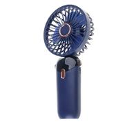 pumpumlia Ventilador de mano con pantalla digital, silencioso, recargable, bolsillo de 6 velocidades para viajes, oficina, hogar, camping, al aire libre
