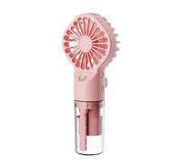 pumpumlia Ventilador de nebulización portátil, silencioso, silencioso, con 4 velocidades, USB, para oficina, hogar, viajes, portátil, pulverizador de agua recargable por USB