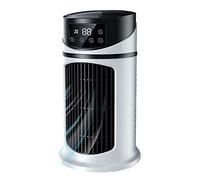pumpumlia Ventilador de refrigeración de escritorio portátil con función de temporizador, enfriador pequeño, enfriador familiar, humidificador frío, CA personal