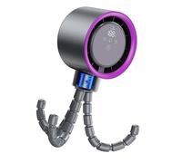 pumpumlia Ventilador para cochecitos de viaje, montaje flexible, recargable, con textura de ajuste de 100 velocidades, para escritorio USB al aire libre con pantalla digital