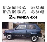 Pumu Pegatinas compatibles con Panda 4x4 141 stickers tuning logo fiat escudo sisle todoterreno (negro)