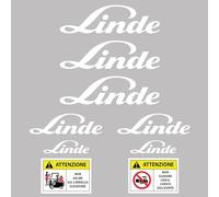 PUMU Pegatinas Linde para carretilla elevadora carretilla calcomanía H35D E25 E20 E60 E80 H40 (blanco)