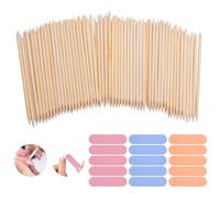 Pumuky 200-Palillo De Cutícula De Madera Con Dos Extremos, Con Lima De Uñas