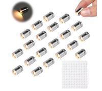 Pumwoy 20 Mini Luces Led Miniluces Led para Casa de Muñecas, Luces LED en Miniatura Luces en Miniatura para Casa de Muñecas, Luces en Miniatura Accesorios para Casa de Muñecas (Luz Blanca Cálida)