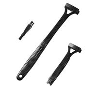 Pumwoy Afeitadora de Espalda 45cm, Recortadora de Espalda Plegable con 2 Cuchilla de Repuesto, Afeitadora Corporal Afeitado Húmedo o Seco, Back Shaver Depilación para Viajar