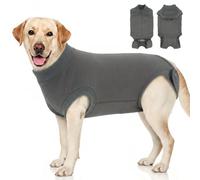 PUMYPOREITY Body para Perros Post Cirugía, Traje Postoperatorio Perro Macho Camiseta Cirugia, Tras La Esterilización O Castración(Gris Oscuro, XXL)