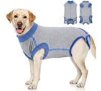 PUMYPOREITY Recuperación de Perro, Traje Quirurgico Camisa de Recuperación Anti lamiendo Body Postoperatorio Mascotas Abdominal Heridas Protector después de la Cirugía(Gris, XL)