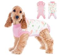 PUMYPOREITY Traje de recuperación para perro, traje quirúrgico para hembra, chaleco médico para evitar lamer (melocotón rosa, M)