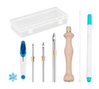 Punch Aghle Herramienta, Kit de aguja de punzonado | Kit de aguja ajustable,El juego de herramientas de bordado completo incluye la caja de almacenamiento para adultos para principiantes