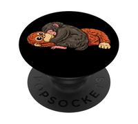 Punch Baby Monkey Trendy Japan Meme Cute Monkey Lover Gift PopSockets PopGrip Adhesivo