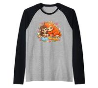 Punch Best, Friends, Baby, Monkey and Orangutan Chibi Camiseta Manga Raglan