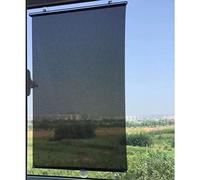 Punch-Free Balcony Sunshade,Suction Cup Roller Blind Bedroom Curtain,Blackout Curtain Door Drape,Sun Protection Insulation Window Curtain,for Car Bathroom Kitchen Office Glass (45x125cm/18x4