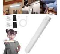 Punch-Free Smart Sensor Magnetic Rechargeable Led Lights, Rechargeable Motion Activated Cabinet Lights, Motion Sensor Light Indoor, Under Cabinet Bedroom Stair Lighting Wireless Indoor (White,10CM)