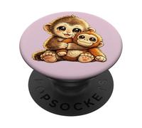 Punch Kun Bebé Mono de Nieve Japón Juguete Orangután PopSockets PopGrip Adhesivo
