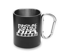 Punch Me for Free MMA Lesson - Mosquetón de metal con asa para acampar