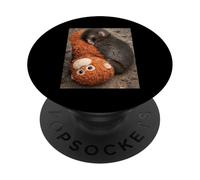 Punch Monkey Meme Cute Baby Plush Toy Sign of Mother Love PopSockets PopGrip Adhesivo