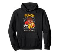 Punch Monkey Superhero Primate Comic Hero Acción Sudadera con Capucha