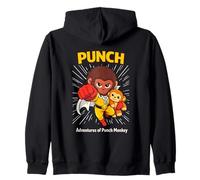 Punch Monkey Superhero Primate Comic Hero Acción Sudadera con Capucha
