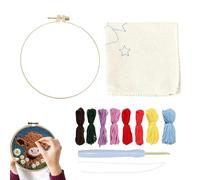 Punch Needle Coaster Kit - Animal Embroidery DIY Set, Cartoon Landscape Rug Tufting Kit, Yarn Craft for Adults Beginners, Creative Handmade Activity | with Complete Tools Fun Artistic Home Decor