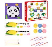 Punch Needle Kit Kids - Easy Punch Needle Kit Kids, Educational Kid Kit Kit | Aguja Craft 6 Set Animal Punch con Patrón, Kit De Artesanía Para Principiantes Easy Punch Felt For Kids, (9.45x1.97x8.27in