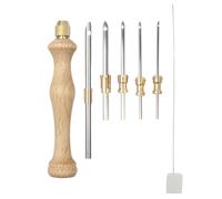 Punch Needle Tool - Needle Threader, Stitching Kit, Long Lasting Beginner Yarn Craft Set | Portable Creative Hooking Art for Rug Sewing Christmas Projects Embroidery Activities Home Crafting Supplies
