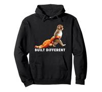 Punch The Monkey Built Different 3 Texto Blanco Sudadera con Capucha