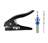 Punching Tag Maker for Offices, School, Home, Classroom 6,18 x 3,74 pulgadas, Portable Hand Held Tool Heavy Duty Iron Metal, seis hojas capacidades