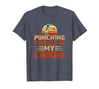 Punching Things Is My Cardio Martial Arts Artes Marciales Camiseta, Hombre, Azul Jaspeado, 3XL