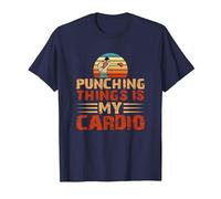 Punching Things Is My Cardio Martial Arts Artes Marciales Camiseta, Hombre, Azul Marino, 4XL