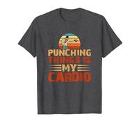 Punching Things Is My Cardio Martial Arts Artes Marciales Camiseta, Hombre, Jaspeado Oscuro, XL