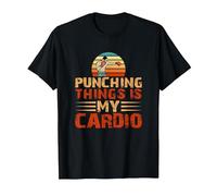 Punching Things Is My Cardio Martial Arts Artes Marciales Camiseta, Hombre, Negro, M