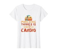 Punching Things Is My Cardio Martial Arts Artes Marciales Camiseta, Mujer, Blanco, M