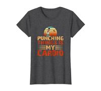 Punching Things Is My Cardio Martial Arts Artes Marciales Camiseta, Mujer, Jaspeado Oscuro, XS
