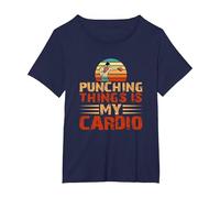 Punching Things Is My Cardio Martial Arts Artes Marciales Camiseta, Mujer Tallas Grandes, Azul Marino, 4XL Grande