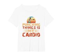 Punching Things Is My Cardio Martial Arts Artes Marciales Camiseta, Mujer Tallas Grandes, Blanco, 4XL Grande